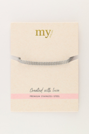 My jewellery armband met bolletjes zilver