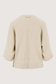 Zusss boot hals sweater 3/4 mouw grijs/oyster