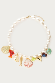 My jewellery Mer imitatieparel ketting met multikleur bedels