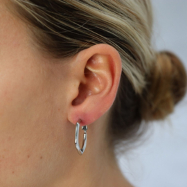 Camps & Camps oorbellen Little Hexagon Hoop Earrings