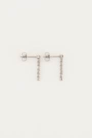 my jewellery oorbellen | Stras hanger met steentjes zilver*