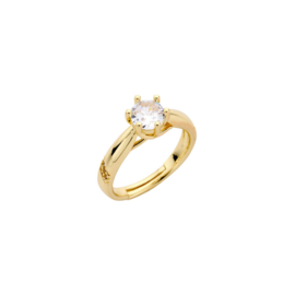 biba ring goud verstelbaar met steen