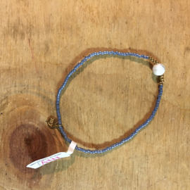 my jewellery armband | kralen blauw goud