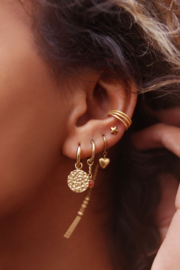 My Jewellery oorbellen | ear cuff drie ringetjes zilver