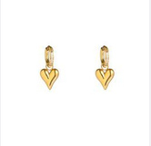 Go Dutch Label oorbellen Sparkle Heart Hoop goud