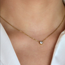 Camps & Camps ketting | Little Silver Stone necklace