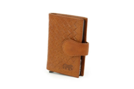 Bear design Pasjeshouder 'Elsie' cognac woven