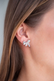 My Jewellery oorbellen grote strikjes studs zilver