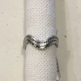 My Jewellery ring | verstelbare ring golf gestipt zilver.
