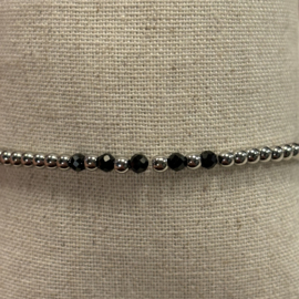 My jewellery stretch armband met kralen zilver