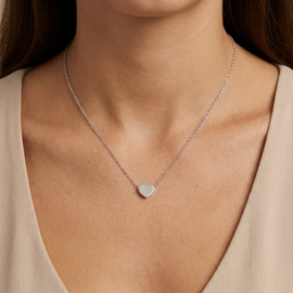 Camps & Camps ketting Mini Heart Necklace zilver