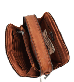 Bear Design klein schoudertasje 'Eleonara' cognac