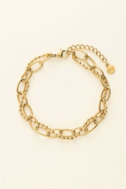 my jewellery armband met dubbele chain goud