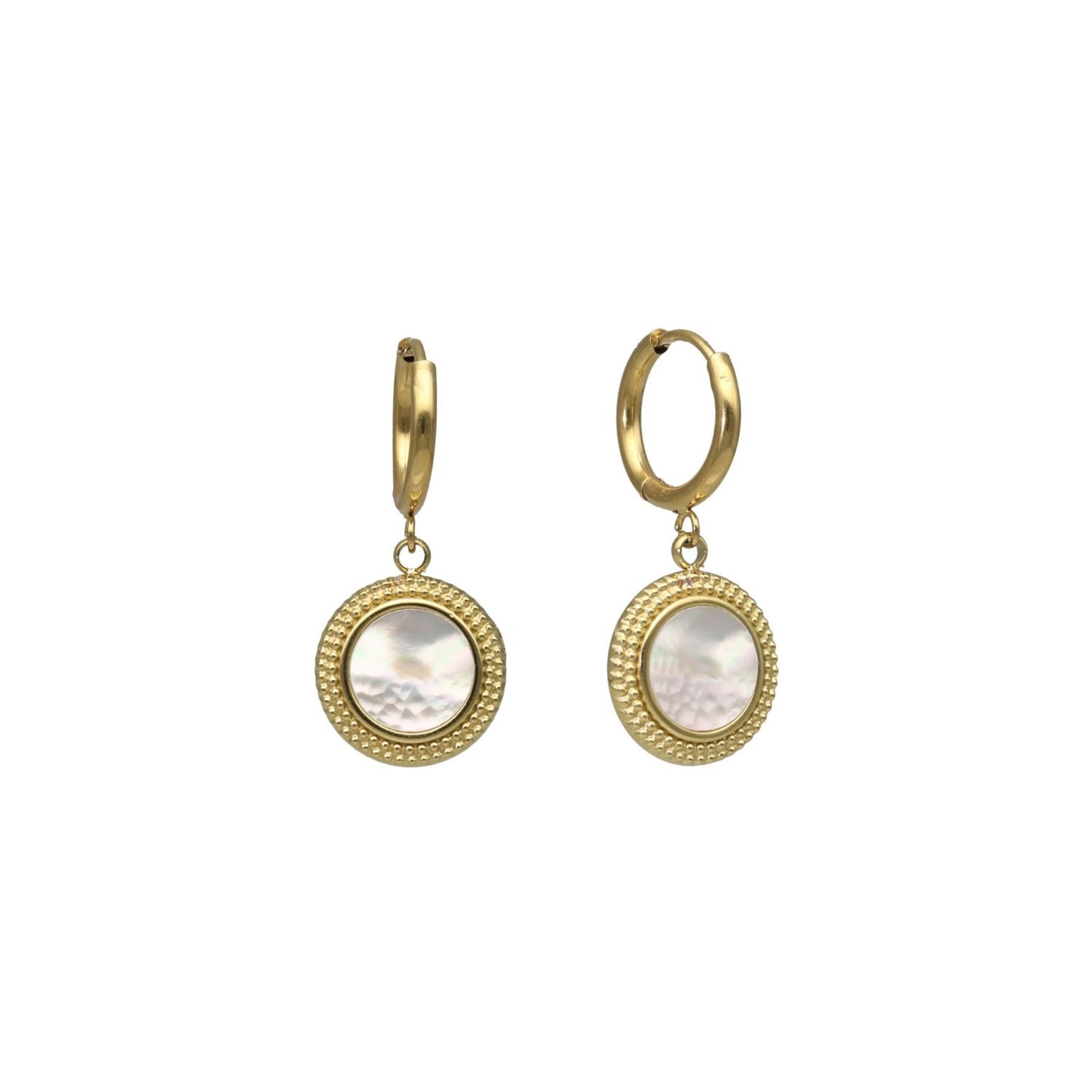 Camps & Camps Dangling Mother of Pearl Earrings