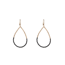 Elegant Beads Drop - 14K + black E3507-1