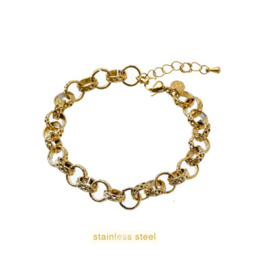 Go Dutch Label armband Chunky Rounds Bracelet goud