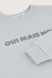 My Jewellery lichtblauwe sweater ''Oui mais non''