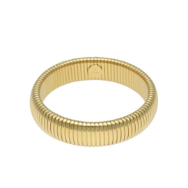 Camps & Camps armband Classic Big Ribbed Bangle goud