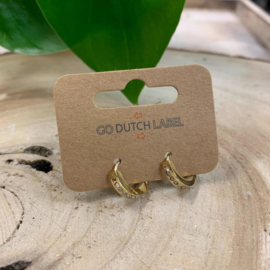Go Dutch Label | oorringen goud met steentjes