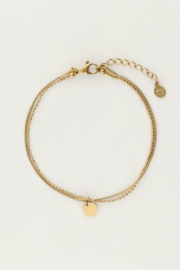My Jewellery armband dubbel met munt goud