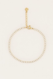 my jewellery armband | MOOD armband met kleine transparante stenen goud*