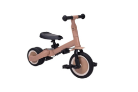 loopfiets 4 in 1 driewieler Lio met duwstang | macchiato bruin