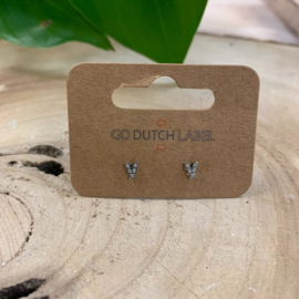 Go Dutch Label oorbellen | knopjes v-vorm zilver.