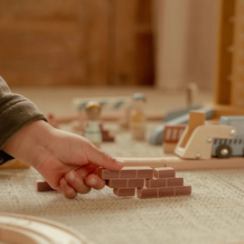 Little Dutch Houten hijskraan Treinbaan