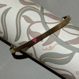 Zusss mooimakers bangle armband met hartje roze rood