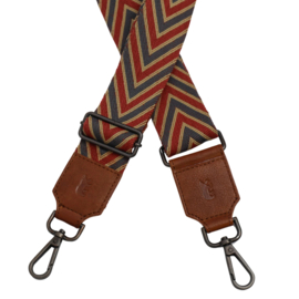 Bear Design Bag strap arrow blauw rood cognac