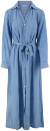 zusss Zusss Tencel Denim Jurk Light Blue Denim