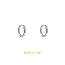 Go Dutch Label oorbellen small hoop 1,6mmx6mm zilver