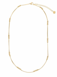 rose en camellia ketting met bolletjes