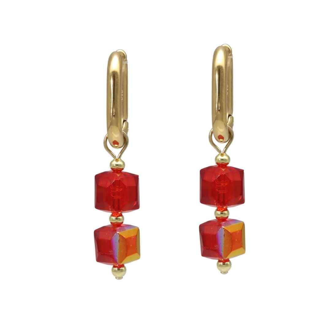 camps & camps oorbellen Glass Bead Siam
