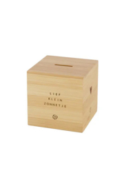 zusss houten spaarpotje 9x9x9cm