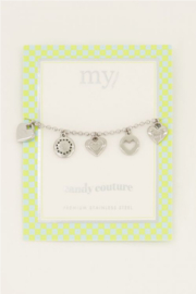 My jewellery armband | zilver candy couture met bedels