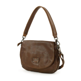 Bear Design Klein schoudertasje met flap 'Paloma' brown