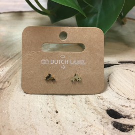 Go Dutch Label oorbellen | knopjes sterren goud.