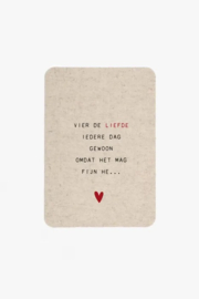 Zusss linnen kaart vier de liefde