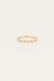 my jewellery ring | MOOD ring met transparante stenen goud.