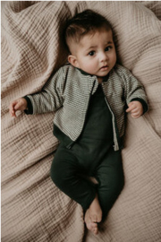 Snoozebaby riffle bomber | woven green square mt 56