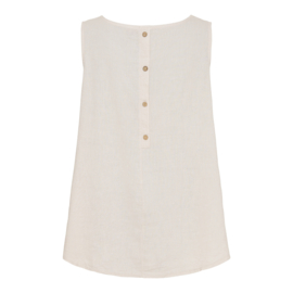 marta du chateau mouwloze blouse zand