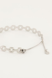 My Jewellery armband | mix bangle open schakel zilver