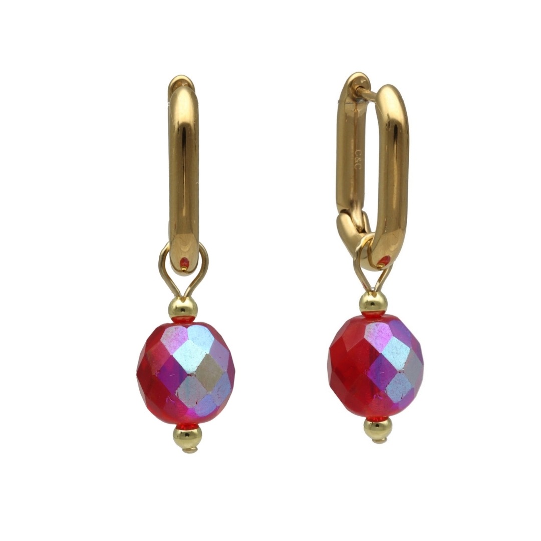 camps & camps oorbellen Glass Bead Siam