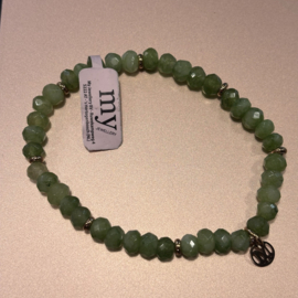 My jewellery armband groene kralen*