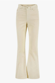 Zusss flared corduroy broek écru