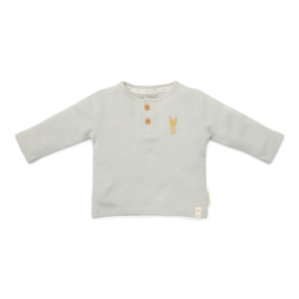 Little Dutch new born little farm t-shirt lange mouw wafel soft green
