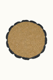 zusss placemat geschulpt naturel/antraciet