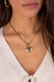 My jewellery Love schakelketting met hart medaillon