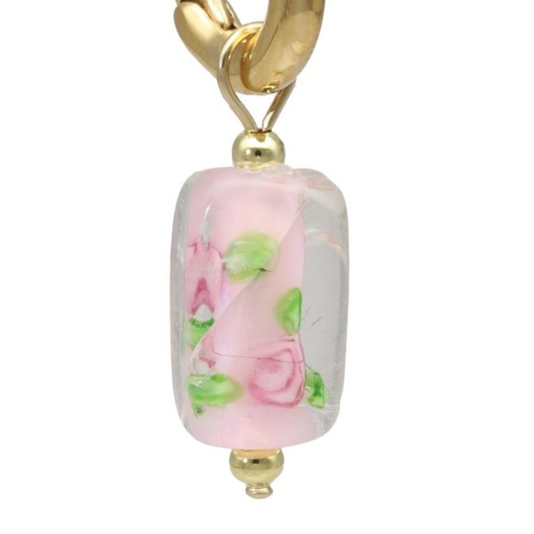 camps & camps oorbellen Glass Bead Light Rose